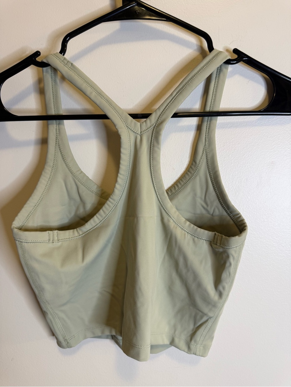 Light Sage Racerback Crop Tank Top - Picture 2 of 2